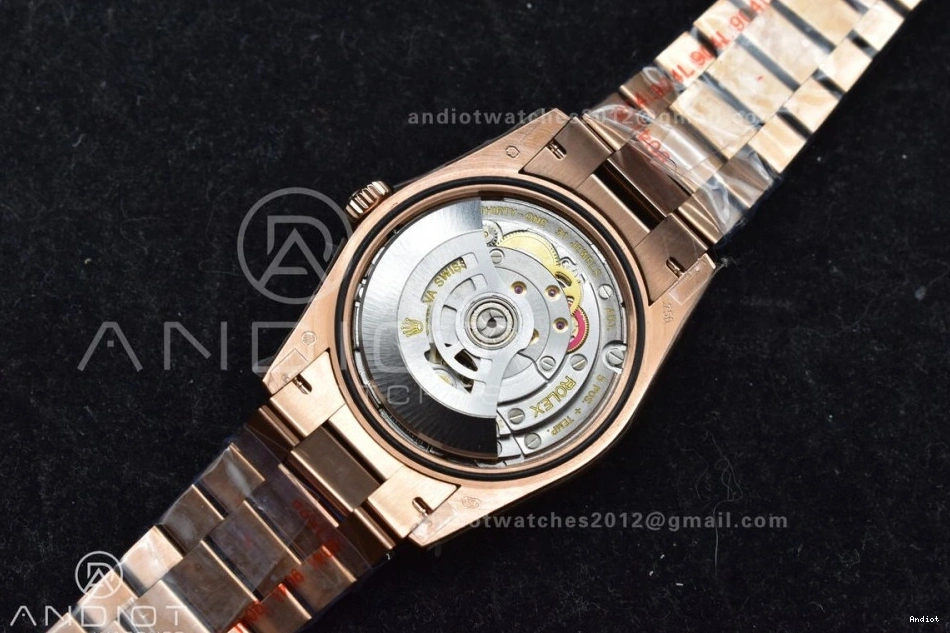 with 36 Stick Diamond Steel RG Bracelet President vr3255 Dial Best 904L QF DayDate (Gain Weight) on V5 Edition Blue 0223